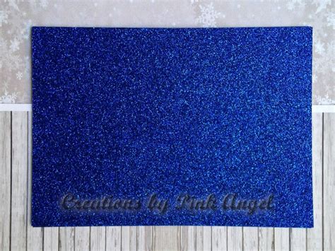Set Of 25 Royal Blue Glitter Cardstock Sheets Diy Party Or Etsy