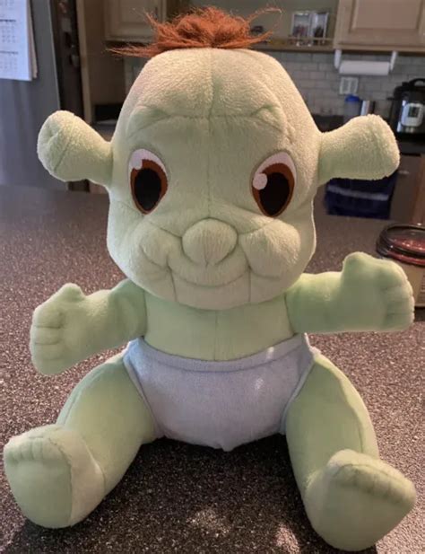2007 Dreamworks Baby Shrek Ogre Stuffed Animal Plush Blue Diapers