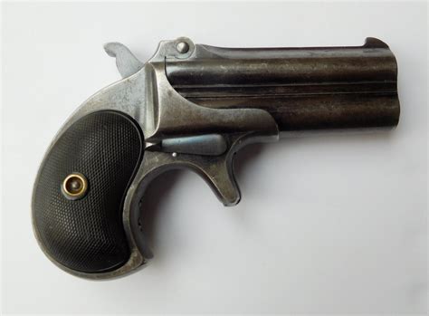 19th Century US Remington Double Barrel Derringer Pistol, iIn .41