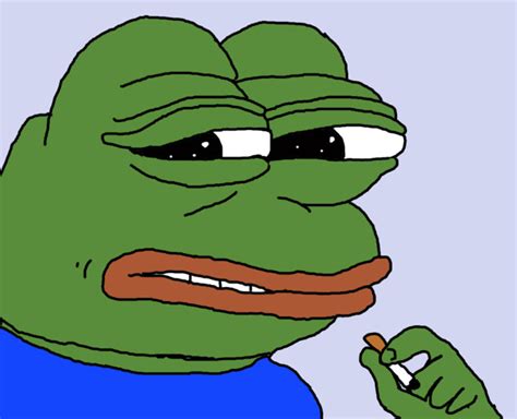 Pepe The Frog Holding A Cigarette Meme Keep Meme