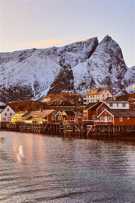 A Picturesque Lofoten Fishing Village In Northern Norway Idyllic