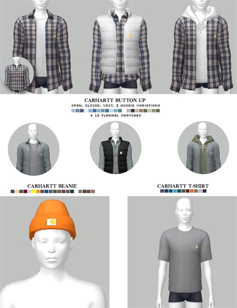 Carhartt Collection By Nucrests X Simkoos Nucrests On Patreon Sims
