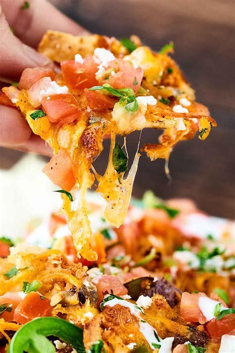 They're so quick and easy to make. Loaded Chicken Nachos Recipe - Crockpot Chicken ...