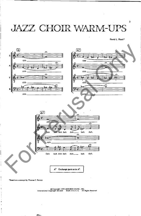 Jazz Choir Warm Ups Satb Jw Pepper Sheet Music