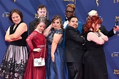 The cast of Born This Way on the red carpet at the 2018 Creative Arts ...