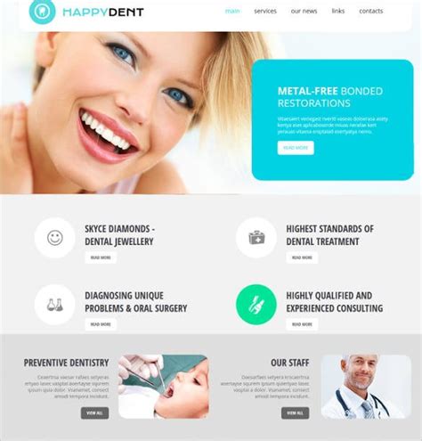Dental Clinic Website Template Free Download Printable Templates