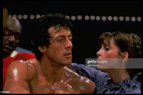 Actors Sylvester Stallone And Talia Shire In Scene Fr Motion Picture