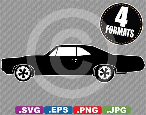 1967 Classic Muscle Car Clip Art Image Svg Cutting File Plus Eps Vector