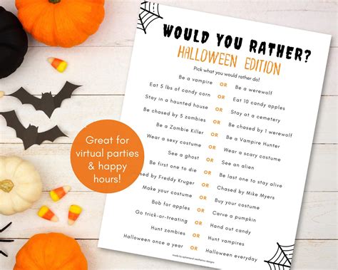 Halloween Would You Rather Game Halloween This Or That Halloween Game