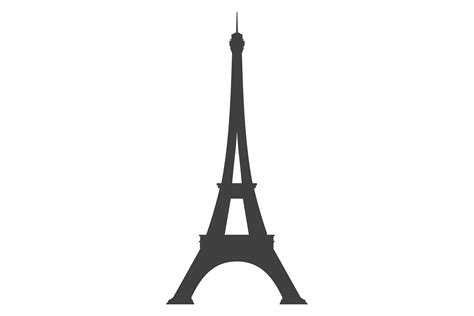 Black Eiffel Tower Silhouette European Graphic By Microvectorone