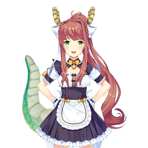Main Characters Dragon Maid Monika As A Dragon Maid Ddlc