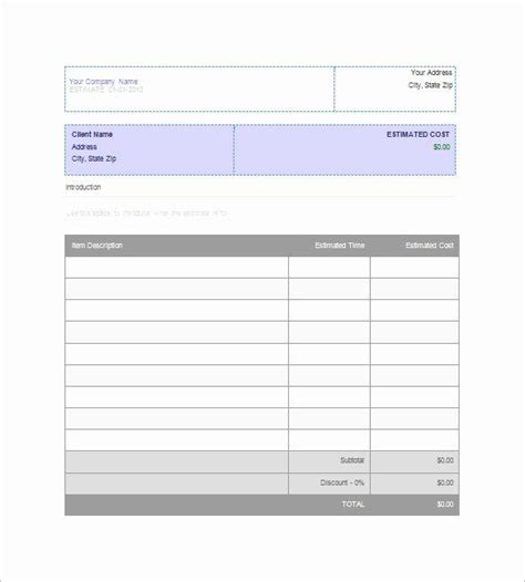 A rubric template is one of the vital elements for teachers and instructors. Free Job Proposal Template Elegant Blank Estimate Template ...