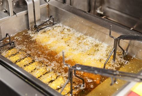 Deep Fryer With Oil On Restaurant Kitchen Stock Photo Image Of