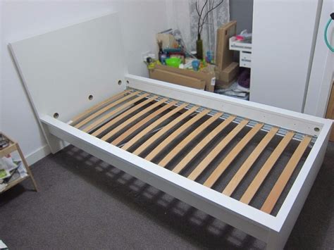 Ikea Malm Single Bed Frame White Luroy Slatted Bed Base In
