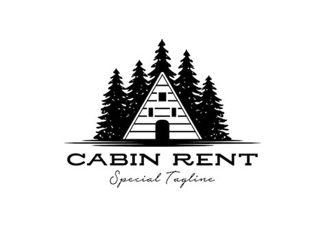 Premium Vector Cabin Villa House Rent Logo Design Template Inspiration