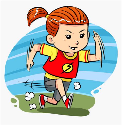 Running Cartoon Clip Art Girl Transprent Png Girl Running Fast