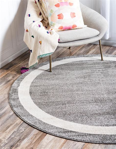 Gray 6 X 6 Loft Round Rug Area Rugs Esalerugs Round Rugs