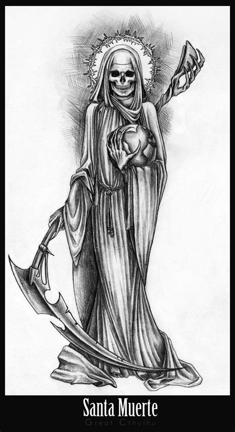 Santa Muerte Drawing At Explore Collection Of