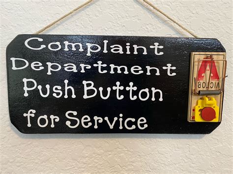Complaint Department Novelty Sign Gag T Joke Fun Decor Etsy