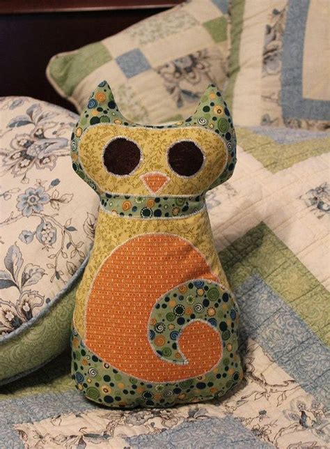 Cat Pillow From Beejanie On Etsy Cat Pillow Cat Pattern Sewing Projects
