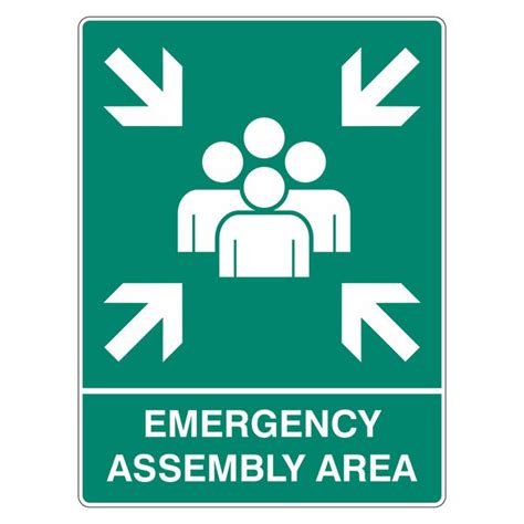 Emergency Sign Emergency Assembly Point Au