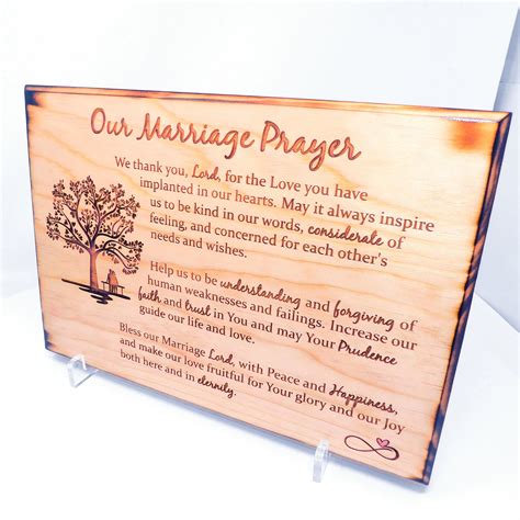 Marriage Prayer Plaque T For Wife Wedding Anniversary Etsy