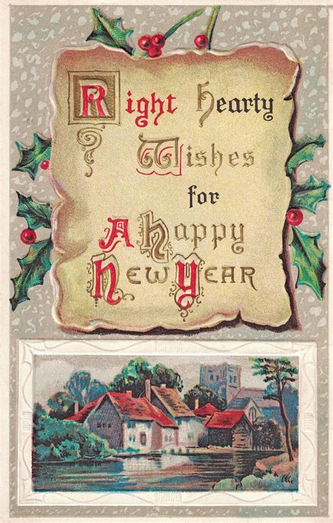 Free Printable Vintage New Years Postcards Rose Clearfield