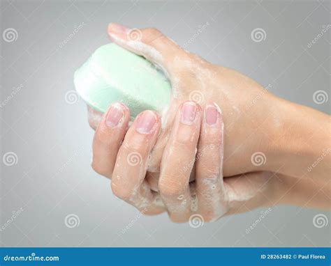 Washing Hands With Soap Stock Photo Image Of Everyday 28263482