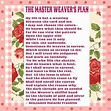The Master Weaver Poem, Benjamin Malachi Franklin. This prints ...