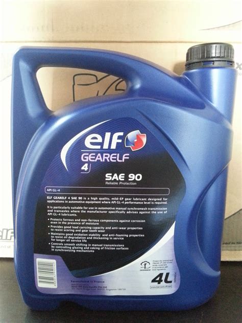 Elf Gearelf 4 Sae 90 Api Gl 4 Manual Transmission Oil
