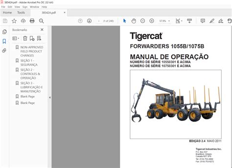 Tigercat FORWARDERS B B MANUAL DE OPERAÇÃO PDF DOWNLOAD