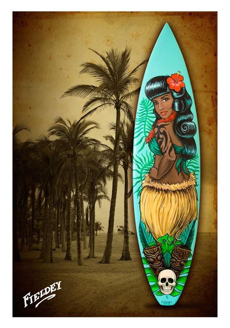 Fieldey On Twitter Surfboard Art Surf Art Tiki Art