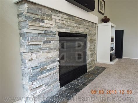 Sierra Blue Quartzite Ledger Panels Ledger Stone Fireplace Fireplace