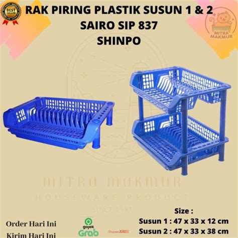 Jual Rak Piring Plastik Susun Shinpo Nampan Di Seller Honey Living