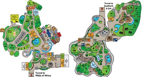 The Map Of Dallas Zoo In Dallas Usa