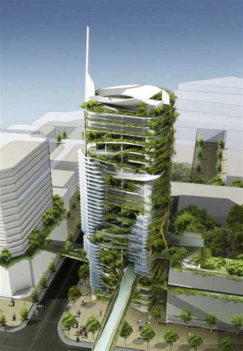 Eco Friendly Tower Block In Singapore Edificios Kiến Trúc Thành Phố