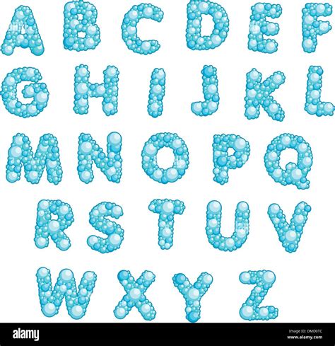 Alfabeto Con Burbujas Imagen Vector De Stock Alamy