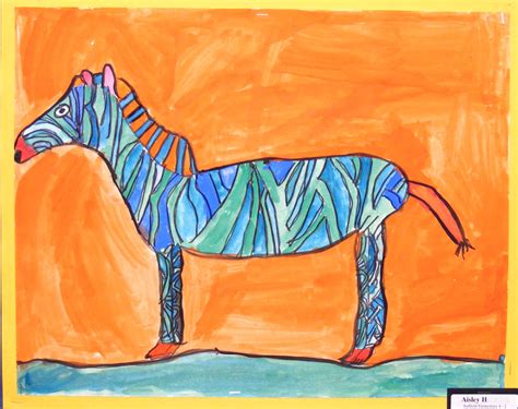 suffield elementary art blog complimentary colored animals inspired  fauvism