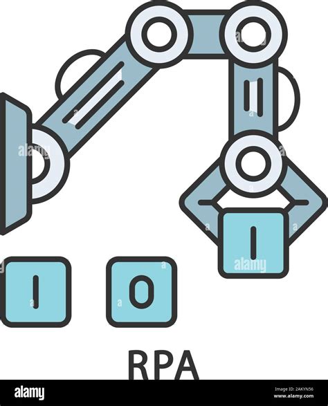 Licône De Couleur De Lapr Bras Robotique Industrielle Robot Manipulateur Part Recueillir Des