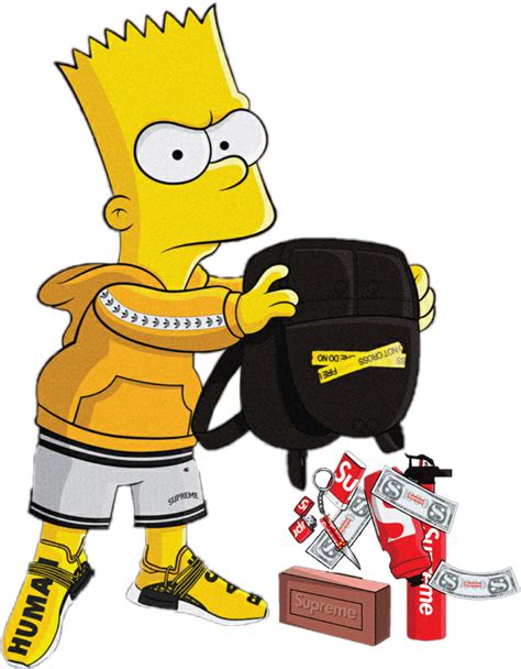 Bart Simpson Supreme Gucci Simpsons Brick Bartsupreme Clipart Full