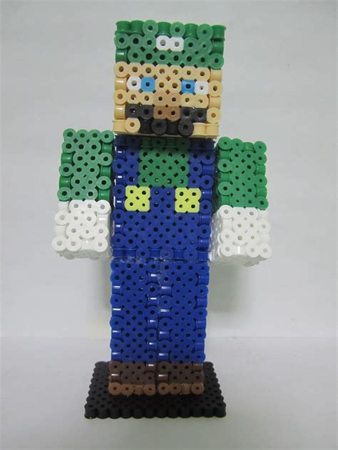Luigi Minecraft Skin 3dperler Beads Perler Bead Patterns 3d Perler