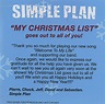 Simple Plan My Christmas List US Promo CD single (CD5 / 5") (391650)