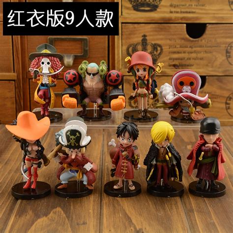 9pcsset Mini One Piece Figure New Anime Figures Luffy One Piece