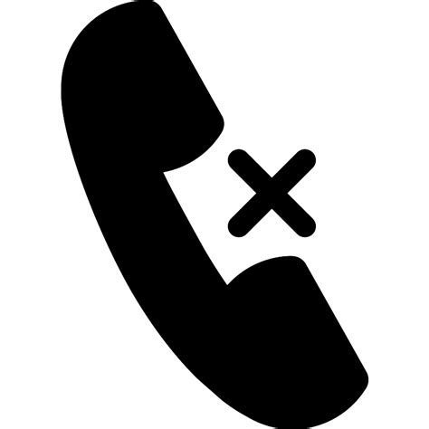 Cancel Phone Call Auricular Symbol With A Cross Vector Svg Icon Svg Repo