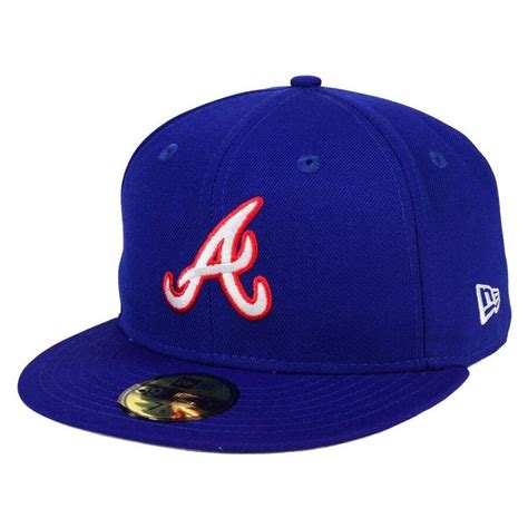atlanta braves new era mlb cooperstown 59fifty cap royal fitted hats atlanta braves new