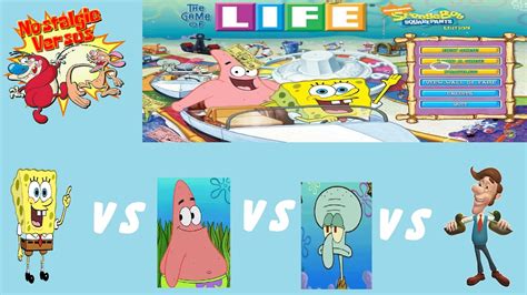 Nostalgic Versus Ep3 The Game Of Life Spongebob Edition Youtube