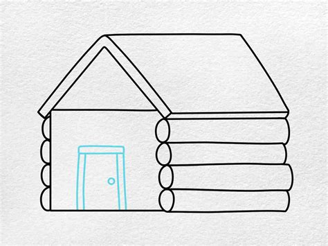How To Draw A Log Cabin Step By Step Youtube