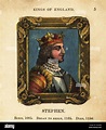 Retrato del rey Esteban de Inglaterra, nacido en 1085, comenzó el ...