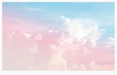 Simple Ombre Pink And White And Blue Clouds Wallpaper Hand Etsy