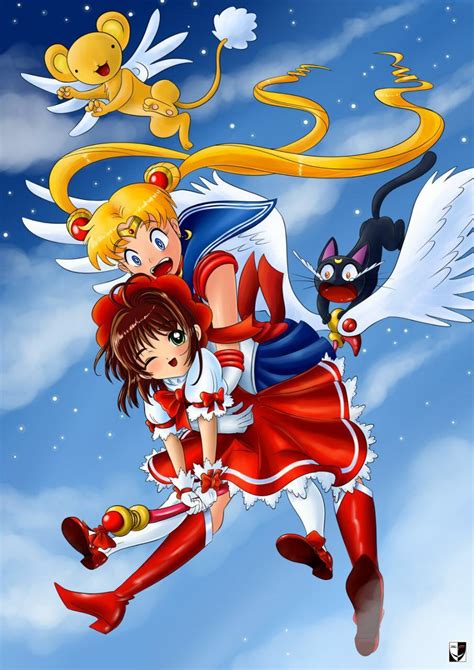 Sakura And Uasgi Crossover Sailor Moom Sailor Moon Usagi Sailor Moon